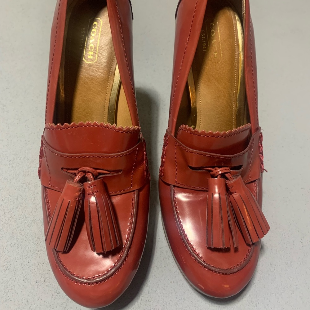 Coach Alissa Tassel Loafer Platform Heels - Picture 2 of 9